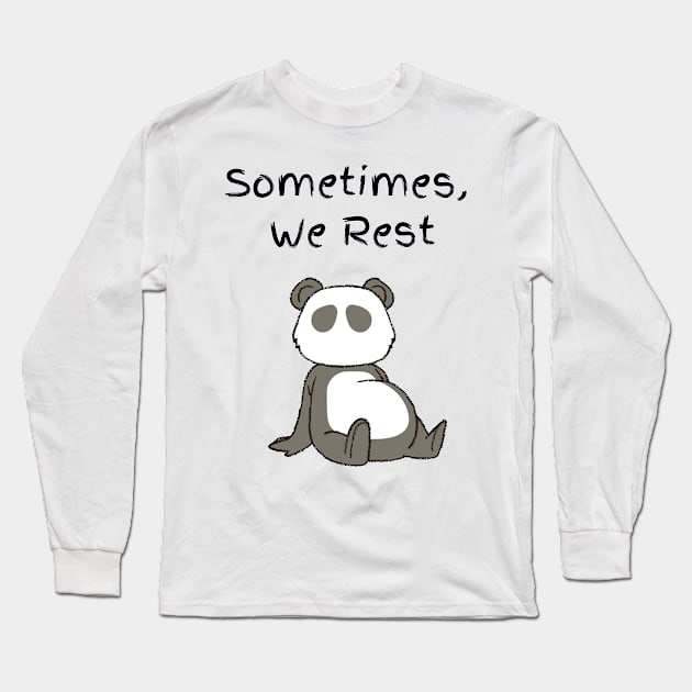 Resting Panda Long Sleeve T-Shirt by In Asian Spaces